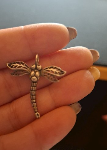 925 ayar gümüş Yusufçuk Figürlü kolye ucu - Görsel 2