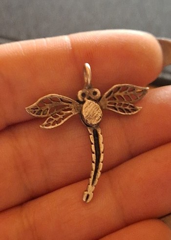 925 ayar gümüş Yusufçuk Figürlü kolye ucu - Görsel 4