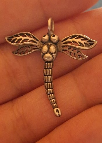 925 ayar gümüş Yusufçuk Figürlü kolye ucu - Görsel 3