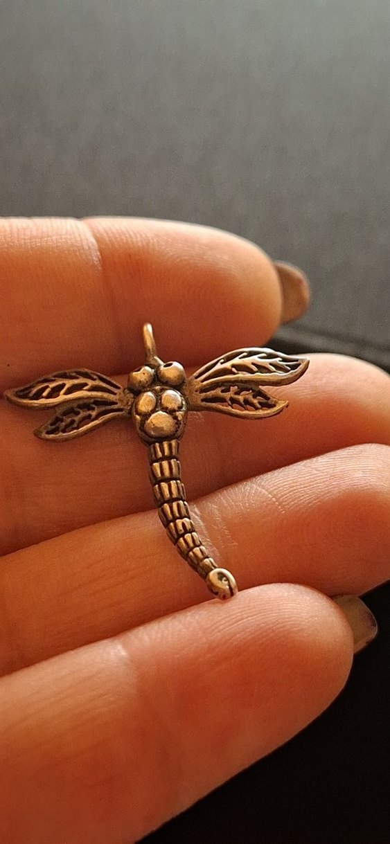 925 ayar gümüş Yusufçuk Figürlü kolye ucu - Görsel 5