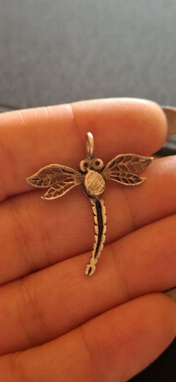 925 ayar gümüş Yusufçuk Figürlü kolye ucu - Görsel 4