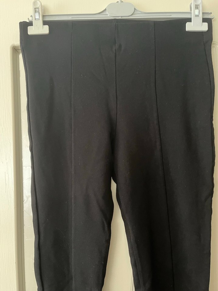 Kadın Siyah Tayt  Pantolon - Görsel 2