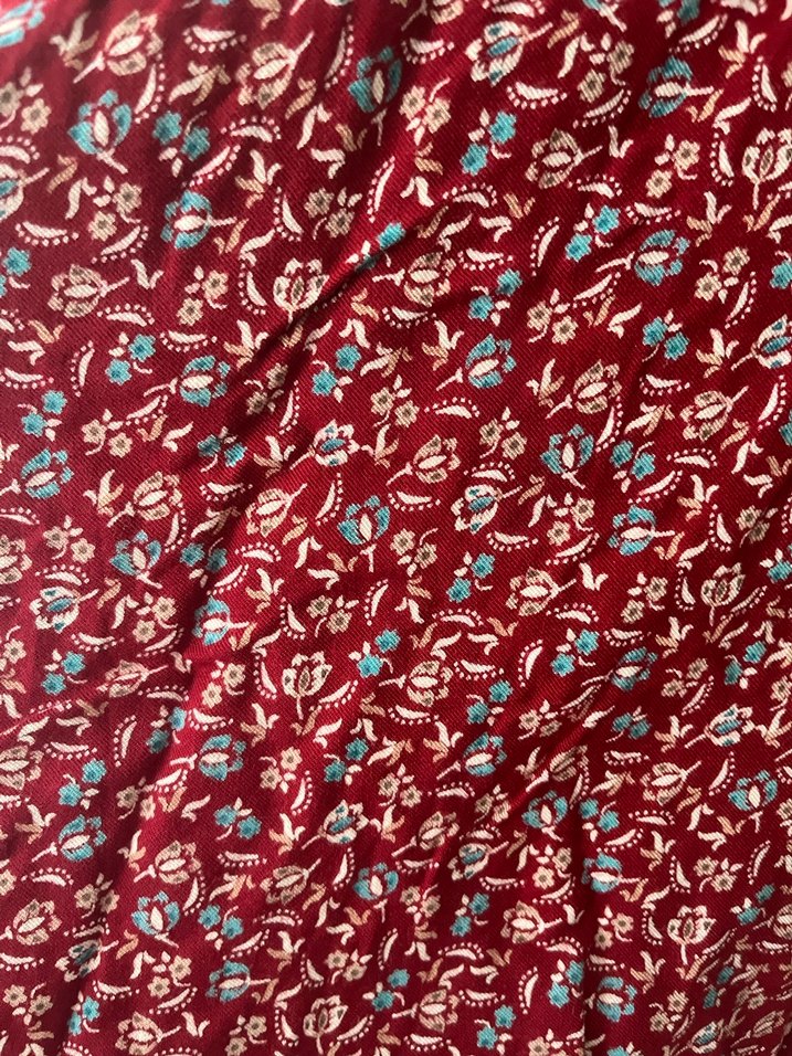 Bordo Pilili Bohem Uzun Midi Etek - Görsel 2