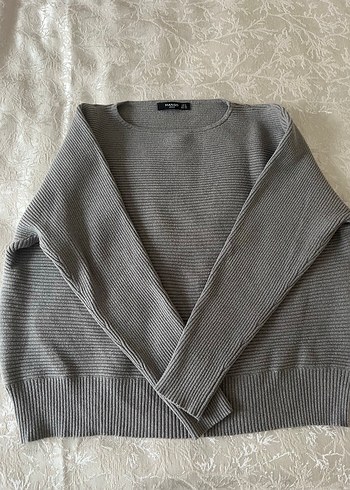 Gri Triko Kadın Kazak - Görsel 4