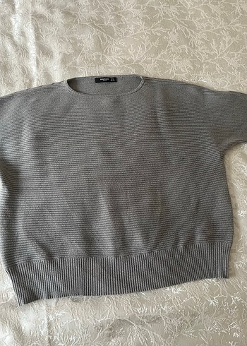 Gri Triko Kadın Kazak - Görsel 3