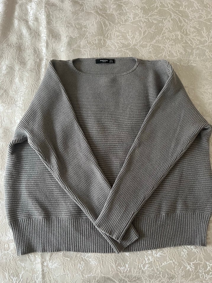 Gri Triko Kadın Kazak - Görsel 4