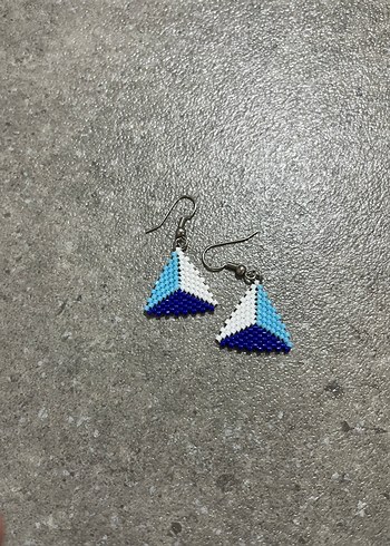 Miyuki boncuklu renkli bileklik ve küpe - Görsel 3