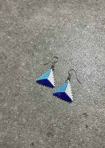 Miyuki boncuklu renkli bileklik ve küpe - Görsel 5