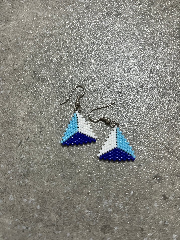 Miyuki boncuklu renkli bileklik ve küpe - Görsel 4