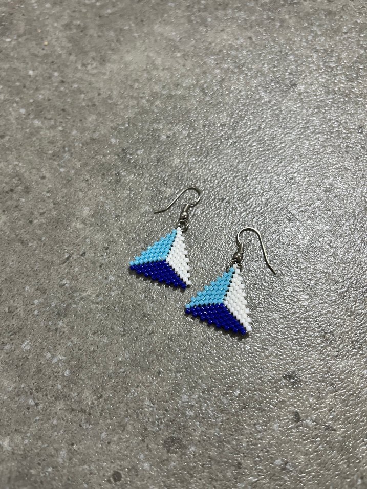 Miyuki boncuklu renkli bileklik ve küpe - Görsel 5