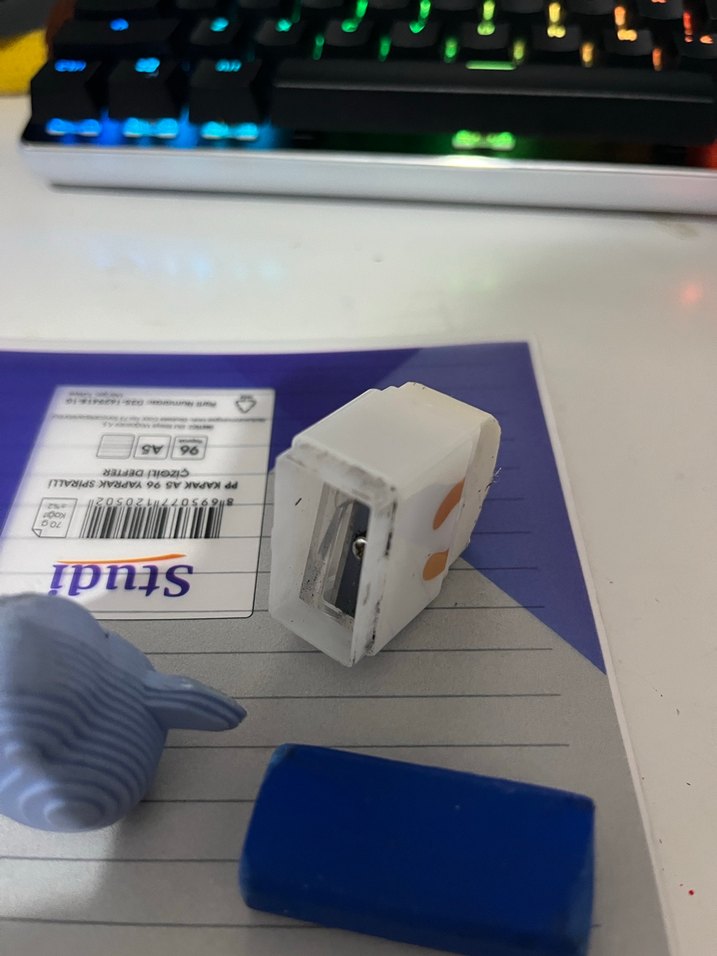 Pastel Mavi Balina Silgi seti ve Kalem Seti - Görsel 3