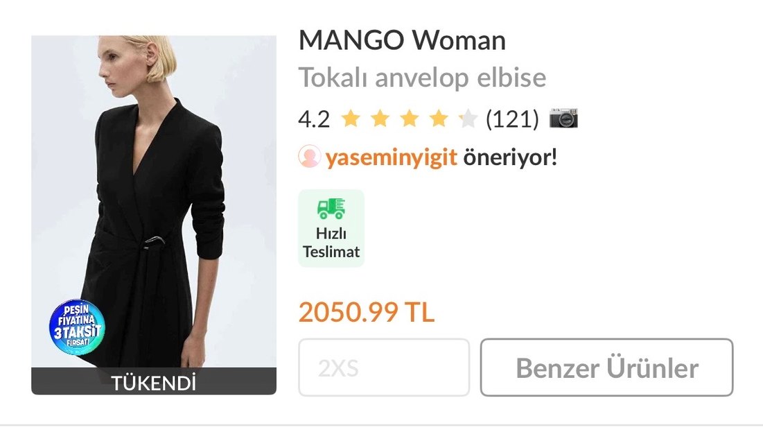 Mango Siyah Kuşaklı Uzun Ceket - Görsel 4