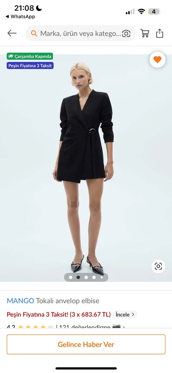 Mango Siyah Kuşaklı Uzun Ceket - Görsel 2