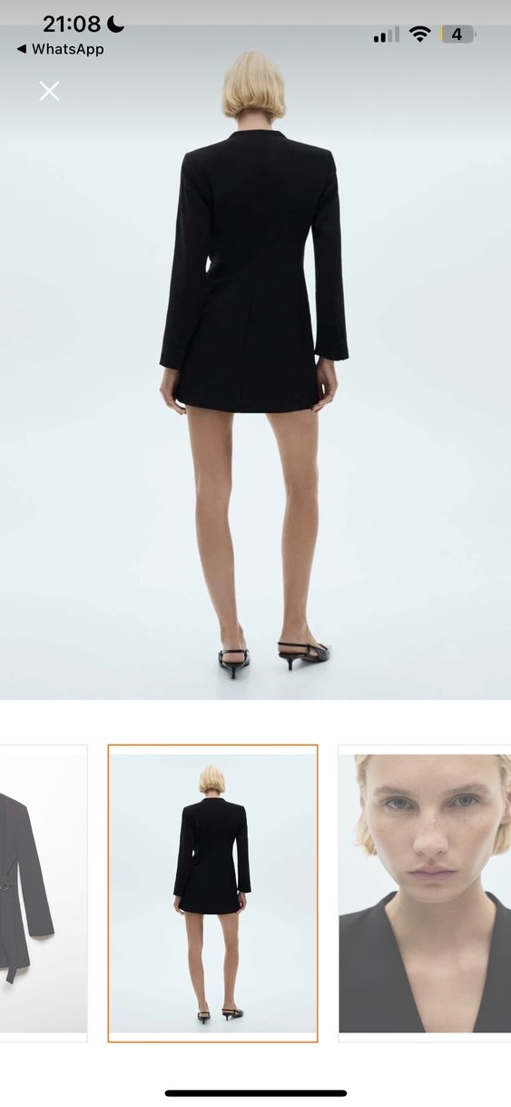 Mango Siyah Kuşaklı Uzun Ceket - Görsel 3