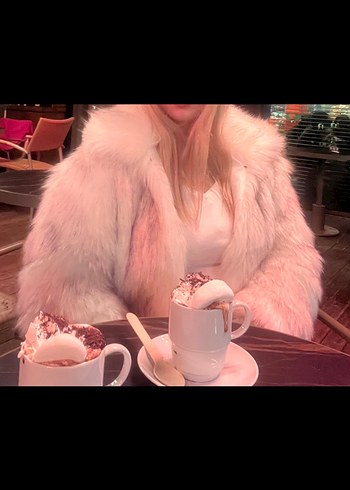 Beyaz Suni Kürk Ceket - Görsel 3