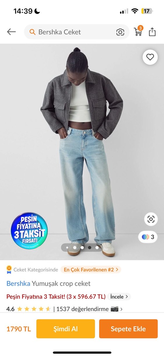 Gri Yün Kadın Fermuarlı Midi Ceket - Görsel 2