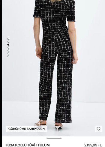 Kemerli Siyah Kareli Tulum - Görsel 3