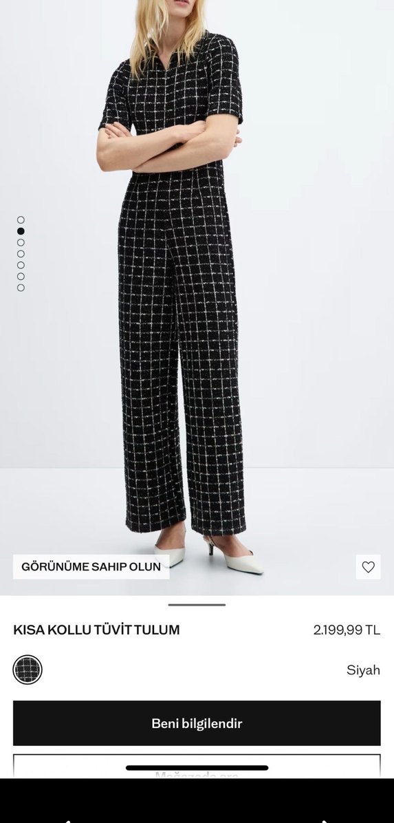 Kemerli Siyah Kareli Tulum - Görsel 2