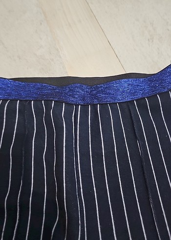 Lacivert Çizgili Pilili çocuk tayt - Görsel 5