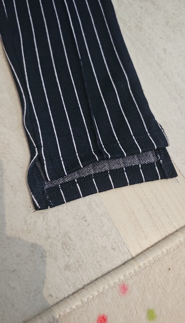 Lacivert Çizgili Pilili çocuk tayt - Görsel 2