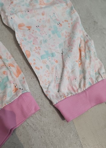 Kız Çocuk Fermuarlı Pijama Tulum - Görsel 2