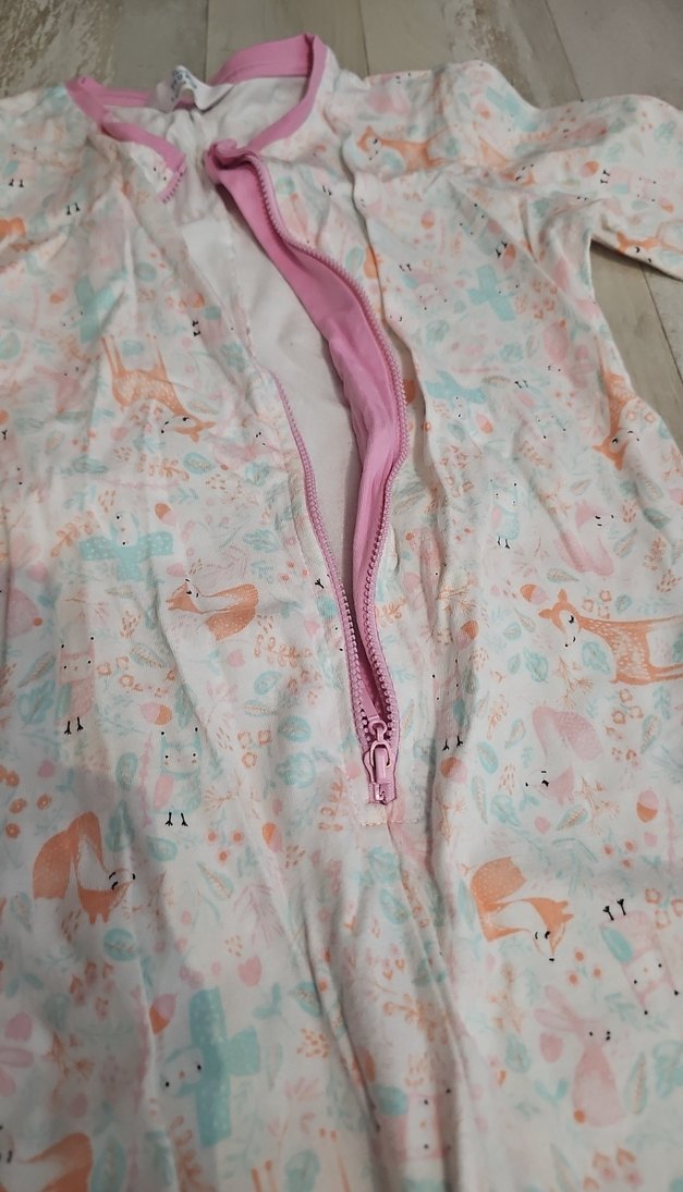 Kız Çocuk Fermuarlı Pijama Tulum - Görsel 3