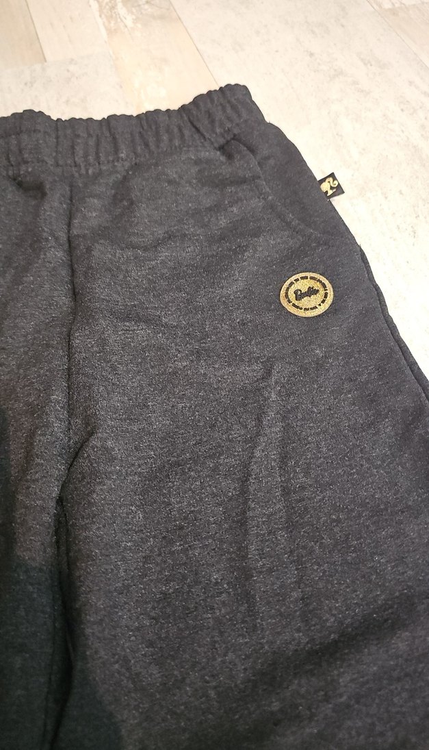 Düğmeli Gri Bol Kesim çocuk Eşofman - Görsel 3