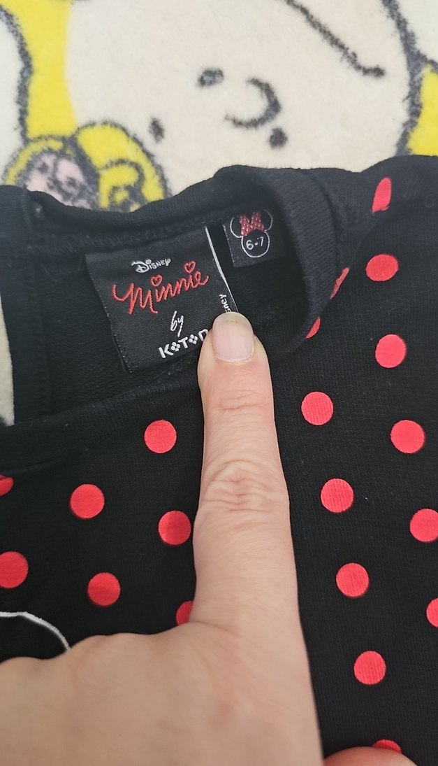 Kız Çocuk Renkli Puantiyeli Mini Elbise - Görsel 4