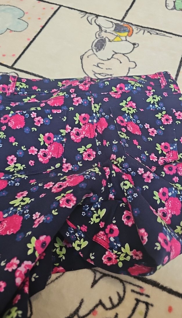 Çiçek Desenli çocuk Bohem Kumaş Pantolon - Görsel 4