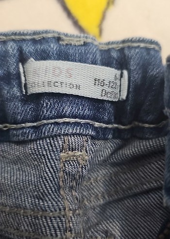 Renkli Nakışlı Kemerli Kız Kot Pantolon - Görsel 3