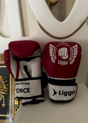 Liggo Kırmızı Deri Boks Eldiveni Velcro - Görsel 2