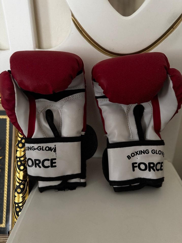 Liggo Kırmızı Deri Boks Eldiveni Velcro - Görsel 3