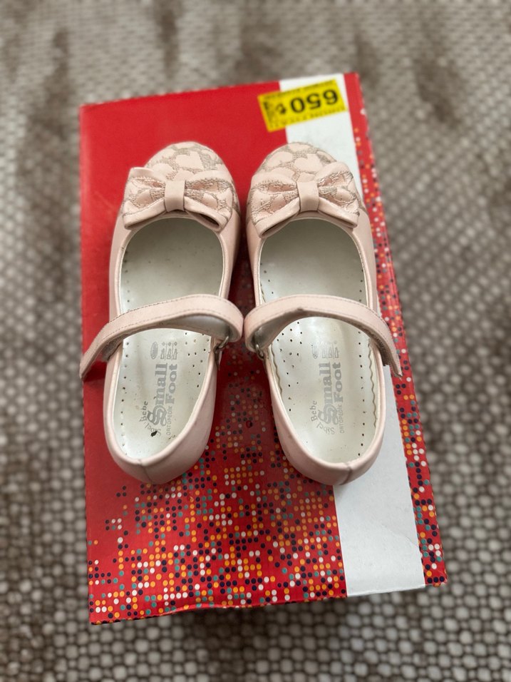 Kız Çocuk Pembe Yılan Desenli Fiyonklu Babet - Görsel 2