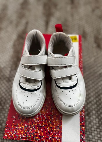 Gri Beyaz Erkek Çocuk Cırtlı Spor Ayakkabı - Görsel 2