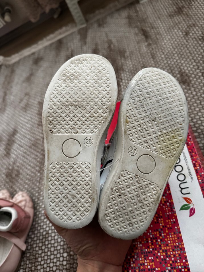 Gri Beyaz Erkek Çocuk Cırtlı Spor Ayakkabı - Görsel 3