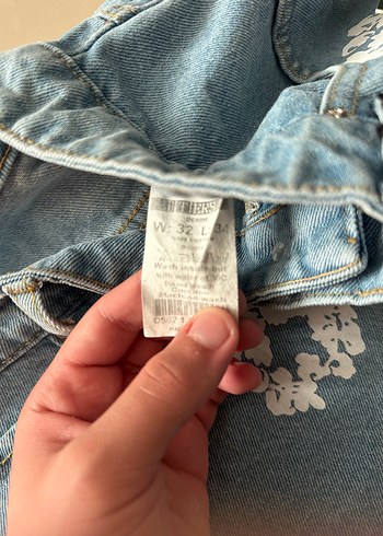 Orjinal denim çicek desenli şort 0 hiç giyilmemiş - Görsel 3