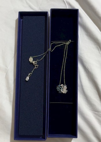 Swarovski kuğu çift kolye - Görsel 3