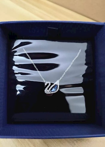 Swarovski Mavi  Kuğu Kolye - Görsel 2