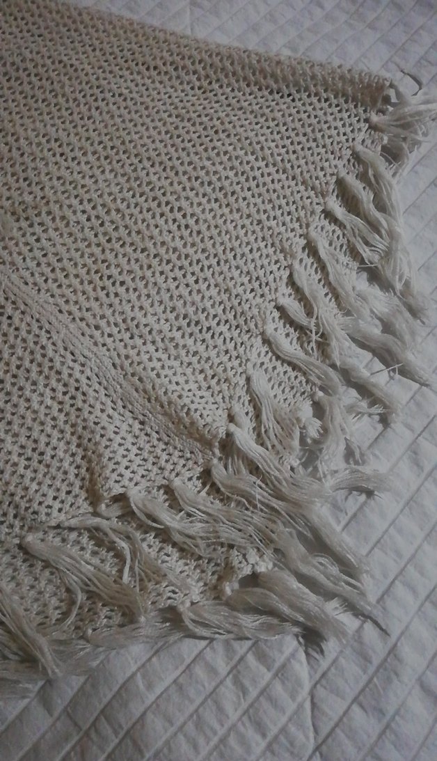 Bej Bohem Örgü Pelerin - Görsel 3