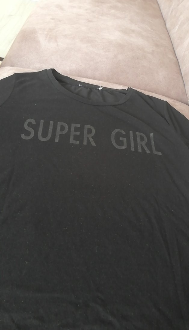 Kız Siyah Baskılı Kısa Kollu Tişört - Görsel 3