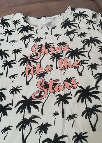 Beyaz Baskılı Kız Tişörtü - Görsel 3