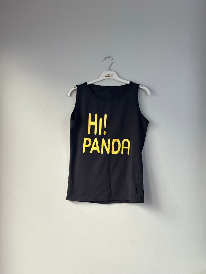 Sarı Baskılı Panda Desenli Kadın Pijama Takımı - Görsel 2