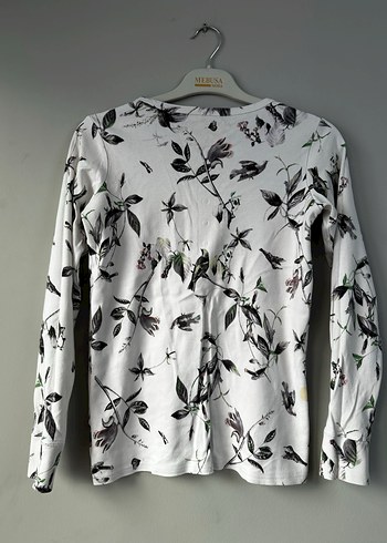 Desenli Pamuklu Kadın Uzun Kollu Bluz - Görsel 3