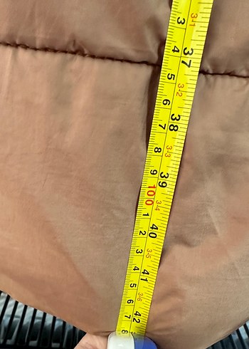 Bej Uzun Kadın Kışlık şişme Mont - Görsel 9