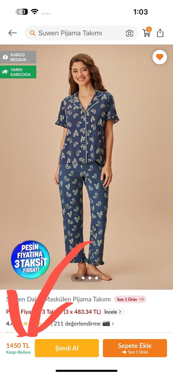 Bohem Desenli Kadın Pijama Takımı - Görsel 2