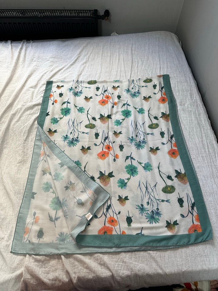 Çiçek Desenli Bohem Kadın Şal - Görsel 2