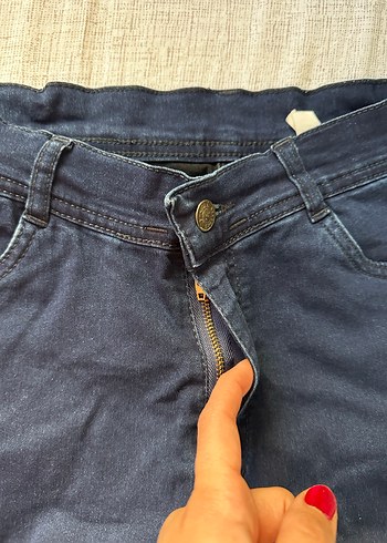 Kadın Lacivert Regular Fit Denim Jean - Görsel 4