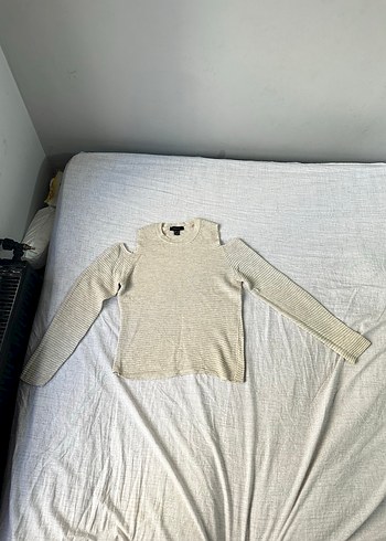 Bej Kadın Triko Uzun Kollu Kazak - Görsel 2