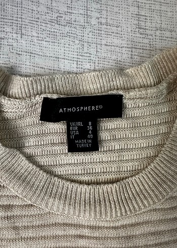 Bej Kadın Triko Uzun Kollu Kazak - Görsel 5