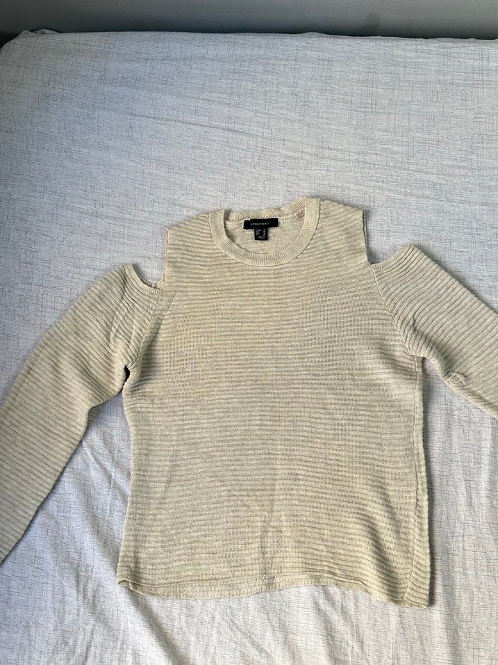 Bej Kadın Triko Uzun Kollu Kazak - Görsel 4